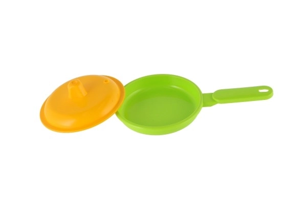 Zestaw naczyń plastikowych kolorowych 12 sztuk w siatce 12m+