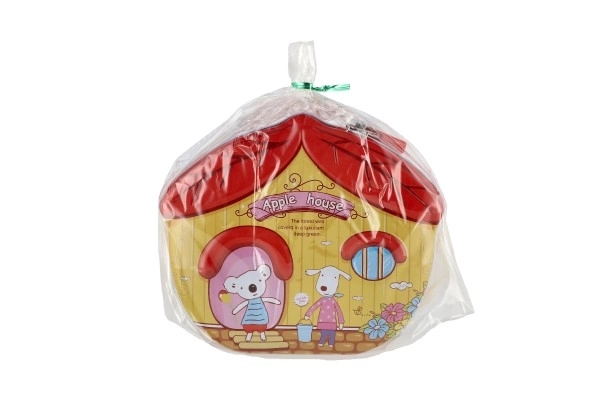 Skarbonka domek blaszana z zamkiem 16x8cm - 1szt
