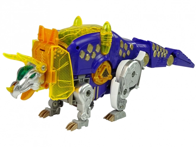 Dinobots robotyczna strzelanka Fioletowy Triceratops z celem