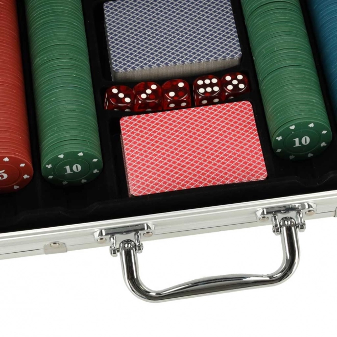Zestaw pokerowy w walizce 500 żetonów 2 talie kart