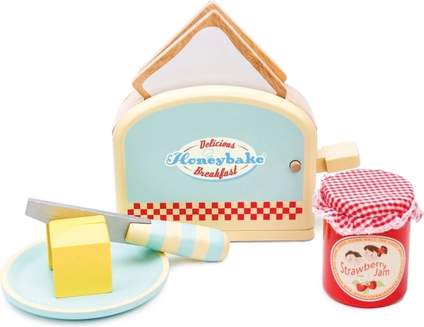 le toy van drewniany toster z akcesoriami honeybake