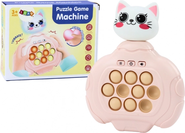 Gra Pop-It Kociątko Różowa Konsola Zręcznościowa Pad Sensoryczne Wibracje