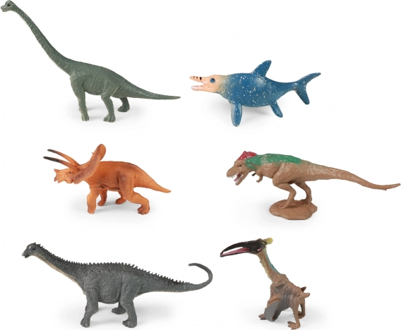 Zestaw dinozaurów w plastikowym pudełku – 6 szt.