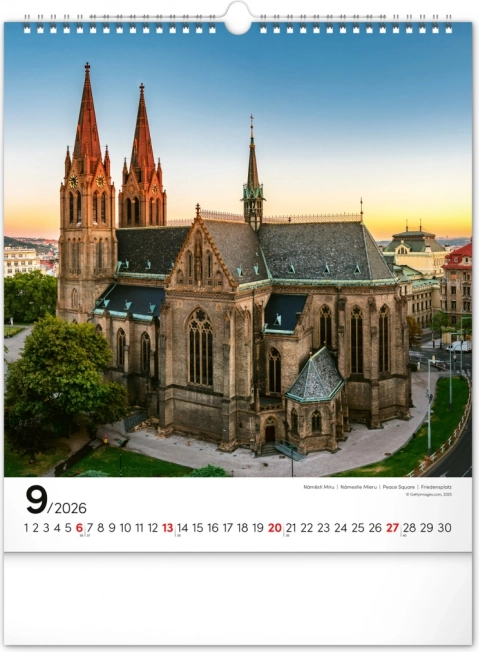 Kalendarz ścienny Praga 2026