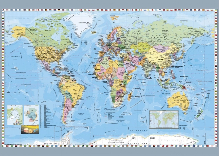 Puzzle Dino polityczna mapa świata, 1000 elementów