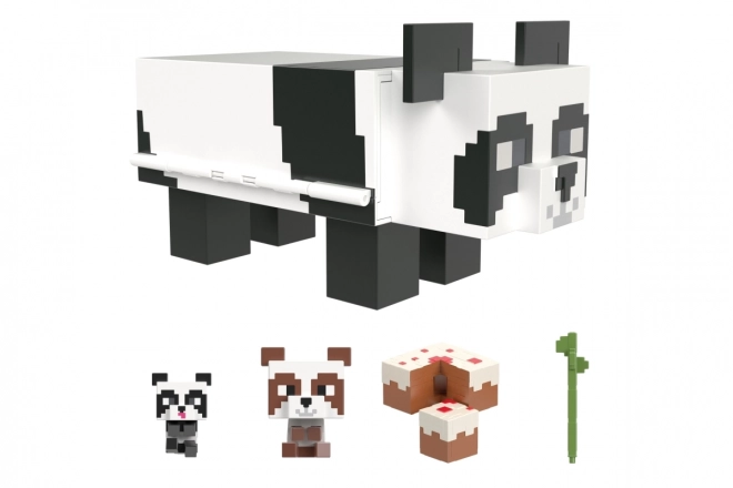 Zestaw figurek Minecraft domek do zabawy z pandą + 2 figurki