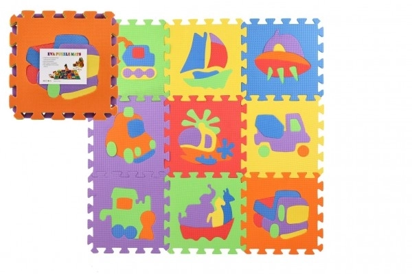 Piankowe puzzle Środki transportu 29x29x1cm 10szt. w folii