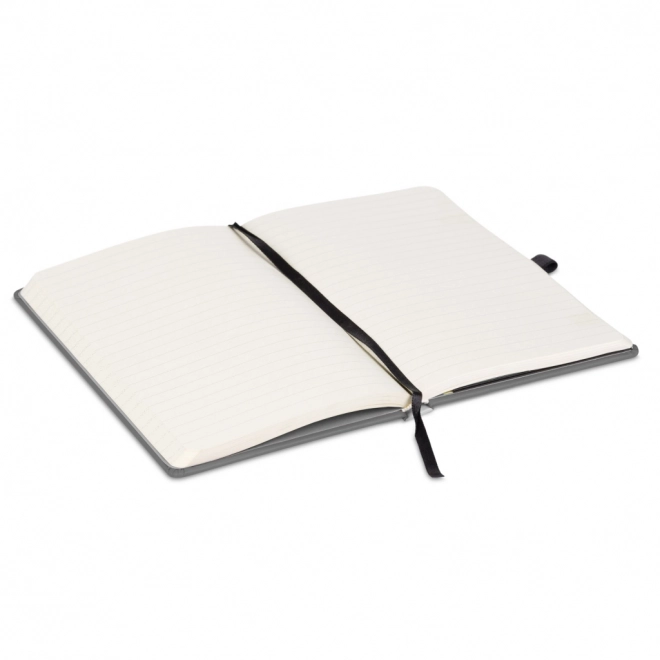 Notýsek NOTIQUE czarnoszary w linię 13 x 21 cm