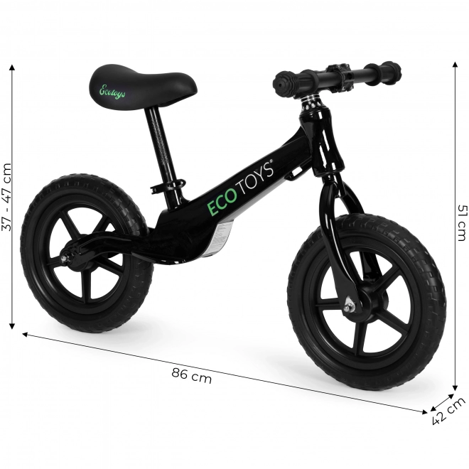 Dziecięcy rowerek biegowy ECOTOYS czarny