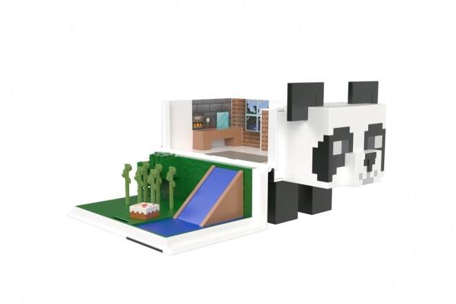 Zestaw figurek Minecraft domek do zabawy z pandą + 2 figurki