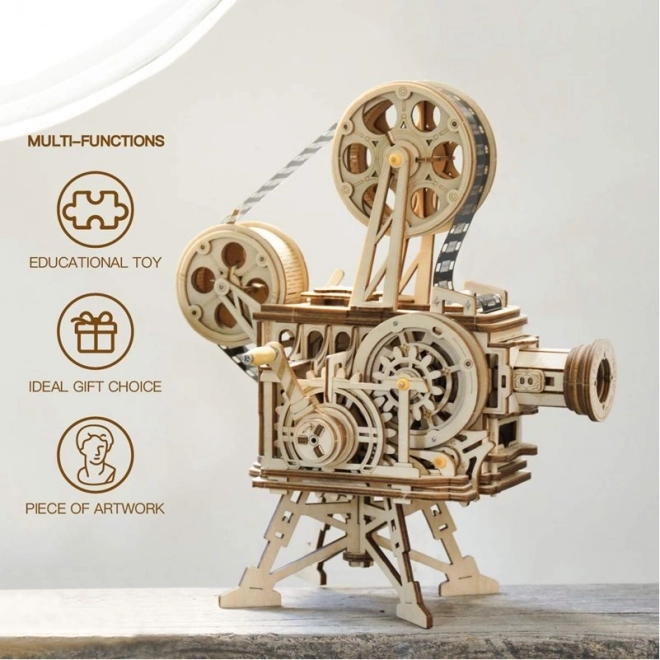 RoboTime 3D drewniane mechaniczne puzzle Filmowy projektor