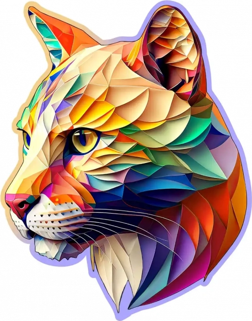 WOODEN CITY Drewniane puzzle Kolorowa puma 150 elementów EKO