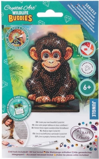 Malowanie diamentowe Jungle: Szympans