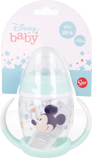 STOR Kubek z uszkami i silikonowym ustnikiem 270ml Mickey Mouse