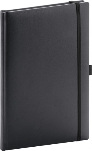 NOTIQUE notes w linie balacron, czarny, 15 × 21 cm