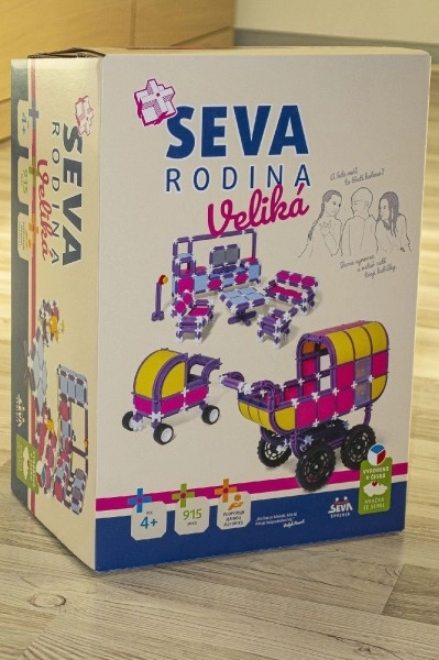 Zestaw konstrukcyjny SEVA RODINA Duże plastikowe 915szt. w pudełku 27x38x18cm