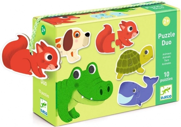 Djeco puzzle zwierzątka 10x2 elementów