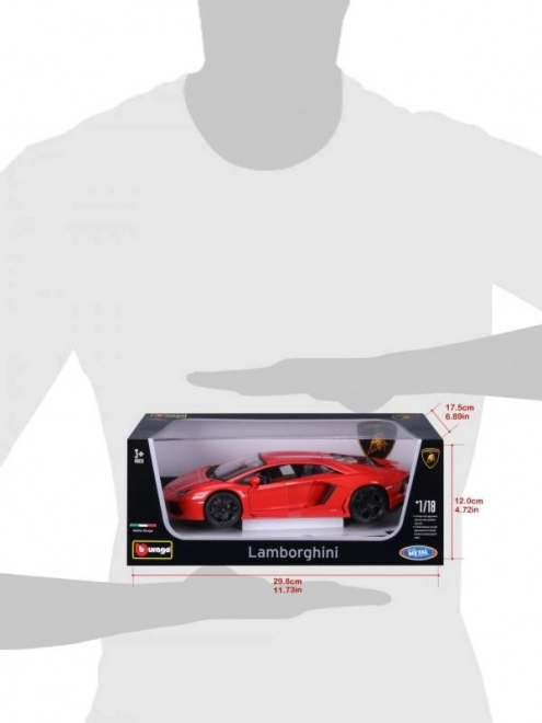 Bburago Lamborghini Aventador 1:18 pomarańczowy 18-11033
