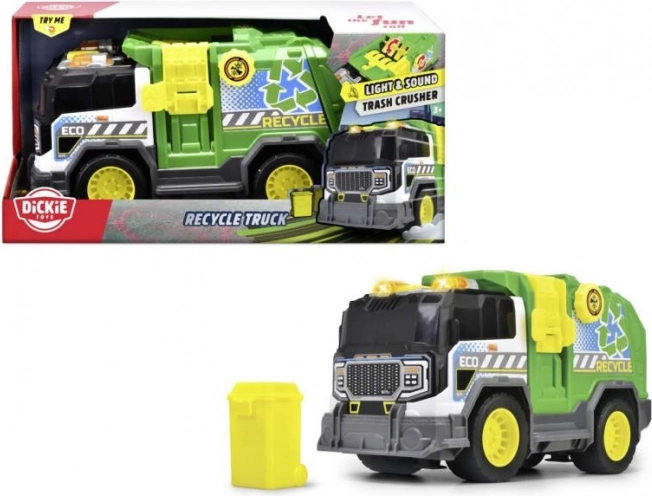Zielona ciężarówka recyklingowa Dickie Toys 30 cm