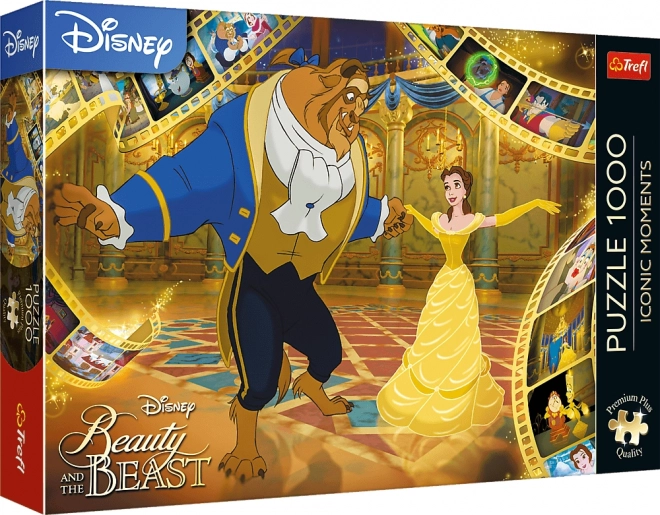 puzzle TREFL Premium Plus ikoniczne momenty: Piękna i Bestia 1000 elementów