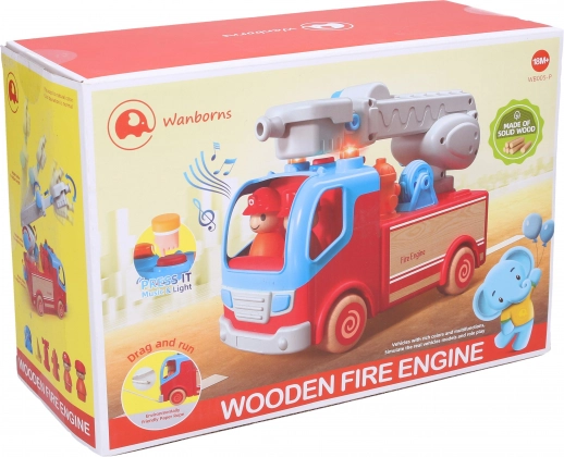 Auto strażackie z efektami 25 cm