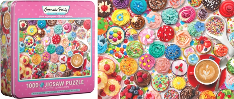 Puzzle w metalowym pudełku Urodzinowe babeczki 1000 elementów EUROGRAPHICS