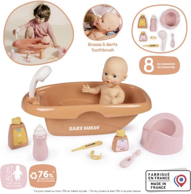 Wanienka dla lalek Baby Nurse z akcesoriami