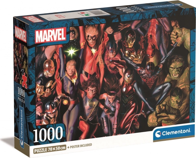 Puzzle 1000 elementów Marvel - kompaktowy