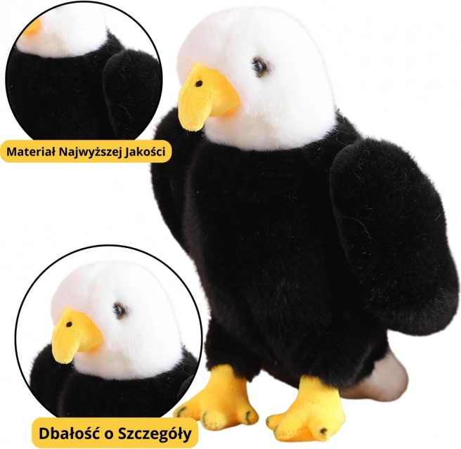 Pluszowy orzeł czarno-biały 25 cm