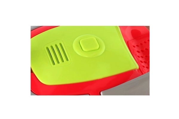 Odkurzacz plastikowy 18x25cm na baterie z dźwiękiem w pudełku 29x17x23cm 24m+