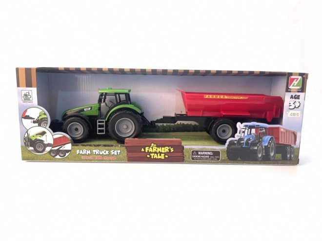 Traktor z przyczepą na napęd bezwładnościowy