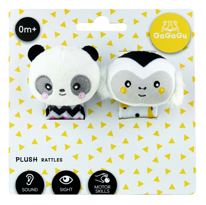 Grzechotki na nadgarstki GaGaGu Małpka i Panda