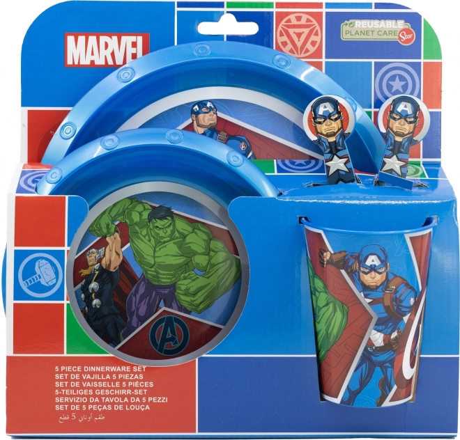 STOR Zestaw obiadowy dla dzieci 5w1 Avengers
