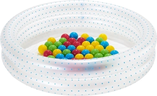 Nadmuchiwany basenik z piłeczkami 91 × 20 cm BESTWAY + 50 piłeczek – Niebieski