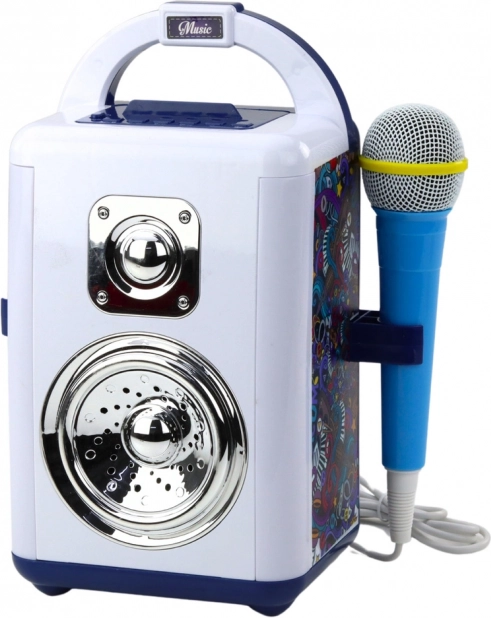 Interaktywny zestaw muzyczny z mikrofonem i światłami LED