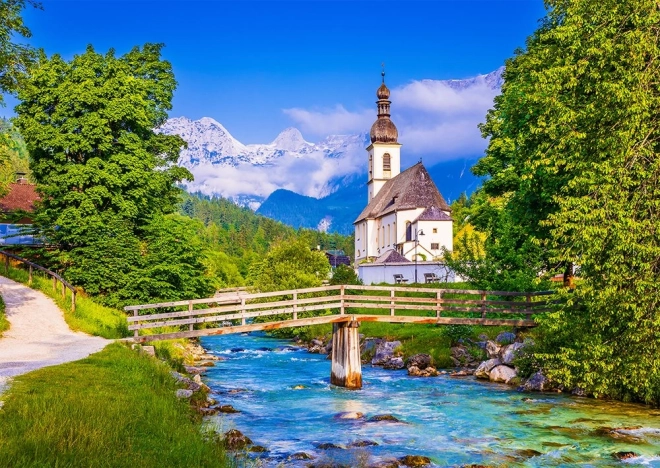 Puzzle Kościółek w Ramsau, Niemcy 1000 elementów