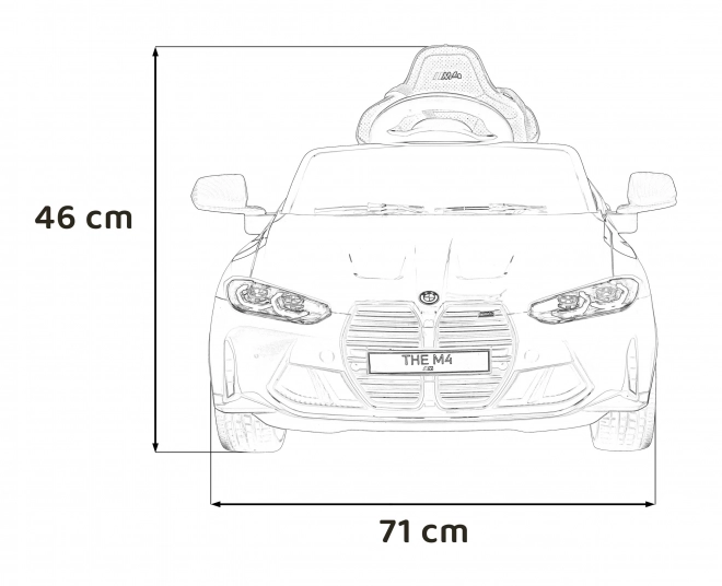 BMW M4 Pojazd Biały – Niebieski