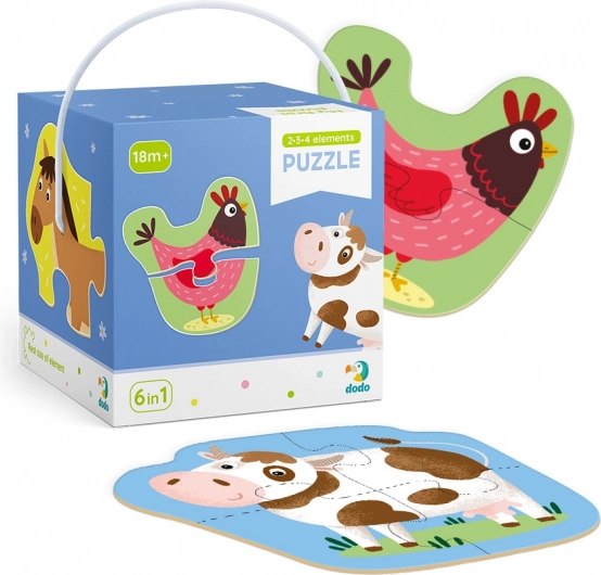 Dodo puzzle 2–4 elementy – zwierzęta domowe