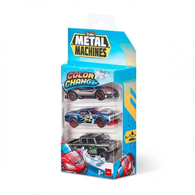ZURU Metal Machines - Zestaw 3 samochodzików zmieniających kolor