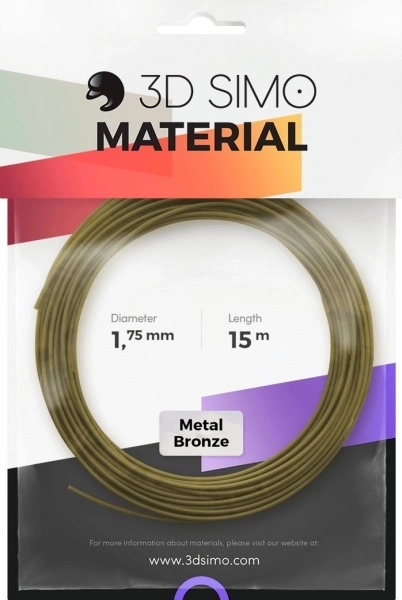 Filament do długopisów 3D i druku 3D z efektem metalu – złoty, 1,75 mm, 15 m