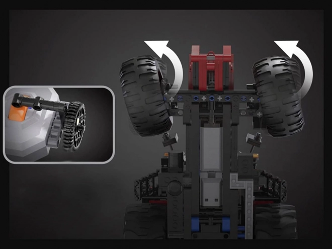Duży zestaw bloków 1675-ele 1:17 Traktor + pług zdalnego sterowania ZA5251