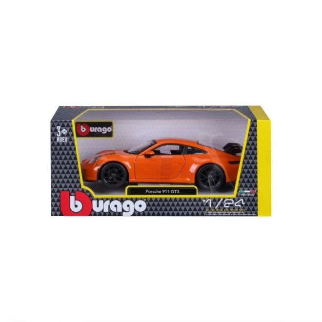 Model Bburago Porsche 911 GT3 pomarańczowy 1:24
