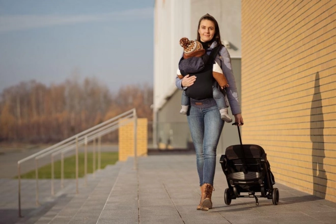 Ergonomiczne nosidełko MoMi COLLET szare
