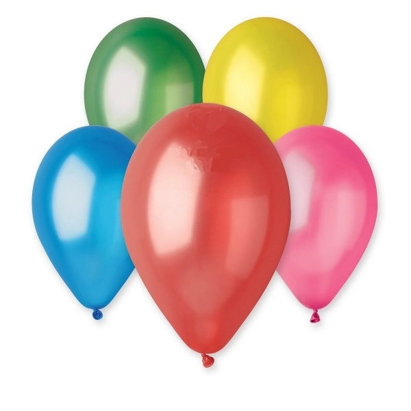 Metalowe balony do nadmuchania - 10 sztuk