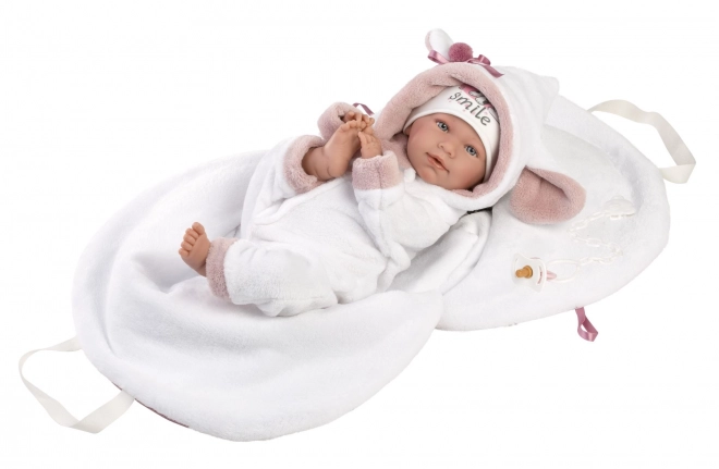 Llorens 74048 NOWORODEK - realistyczna lalka niemowlak ze dźwiękiem i miękkim, materiałowym ciałem - 42 cm