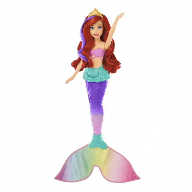 MATTEL Disney Princess lalka Ariel mała syrenka pływa, zmienia kolor