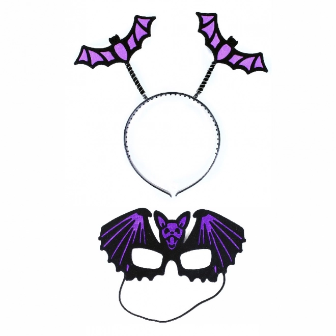 Opaska z maską Nietoperz na Halloween