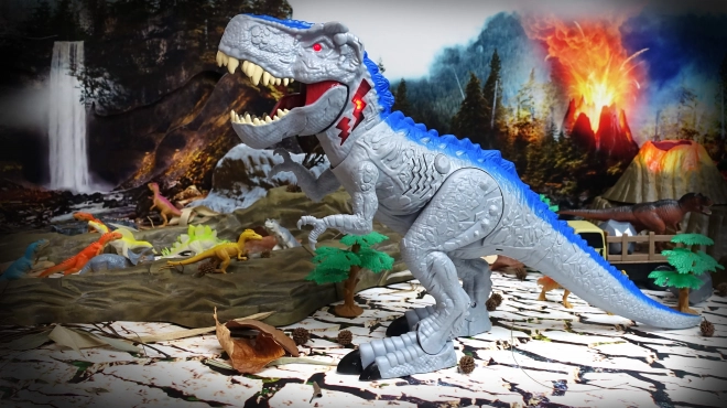 Dino chodzący ze świetlnymi i dźwiękowymi efektami 55 cm