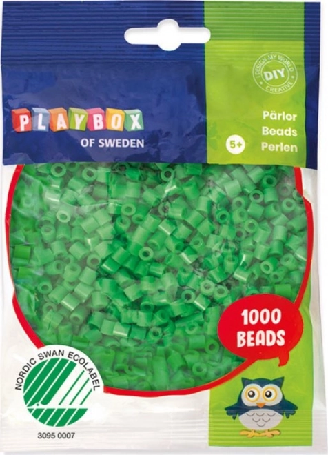 Zielone koraliki prasowane 1000 szt.