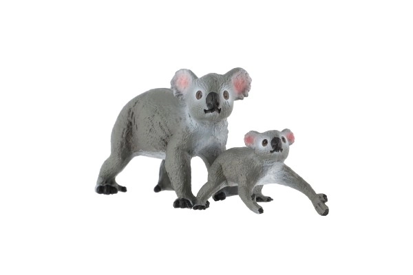 Koala niedźwiedzia 2 sztuki samica z młodym plast zooted 4-6cm w woreczku
